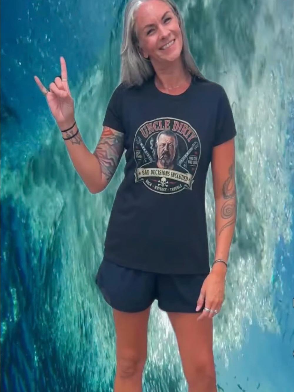Black Graphic Tee - Women's Casual Top